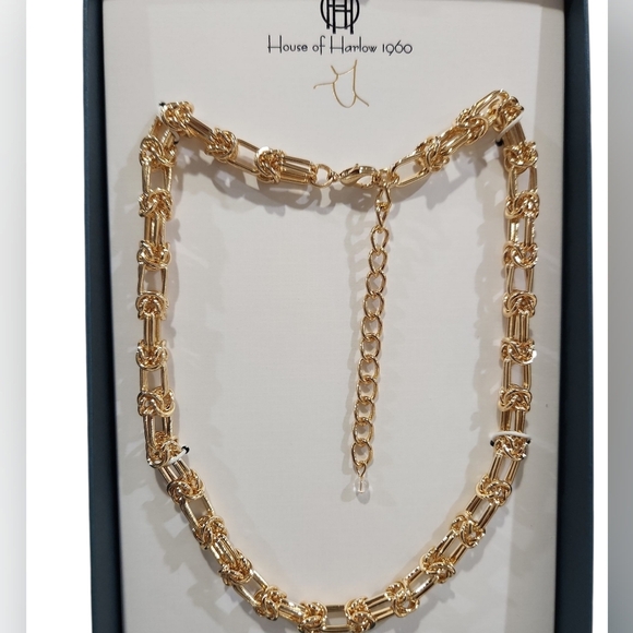 🔹️House of Harlow 🔹️1960 gorgeous chain Link Gold Tone 17" Necklace - Picture 7 of 7
